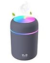 SELLER ZONE Humidifiers With Colorful Light For Room, Bedroom, Office, Car (Gray), 300 Ml