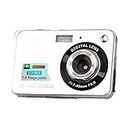 YaSao Digital Camera Mini Pocket Camera 18MP 2.7 Inch LCD Screen 8X Smile Capture Anti-Shake with Battery, Silver