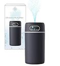 PureAire Cool Mist Humidifier for Bedroom & Home Office, Colour LED Ultrasonic Air Diffuser with High Capacity 800ml Water Tank & USB - Black Nursery Unit Room Essentials & Car Diffusers for Home