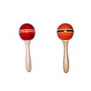 Channapatna Toys Wooden Maracas, Set of 2 - Colourful Musical Instrument Rattle Toy for Baby and Kids (0-3 Years) - Non-Toxic, Hold and Shake Toy - Discover Sounds, Develops Sensory Skills
