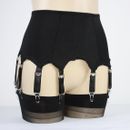 Alacki Retro Style 8 Straps Garter Belts Plain Color Suspender Belt Underwear
