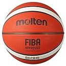 Molten BG2010 Pallacanestro, interno/esterno, approvato FIBA, gomma premium, canale profondo, taglia 7, arancione/avorio, adatto per ragazzi di età 14 e adulti