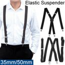 Extra Wide Unisex Suspenders 35mm / 50mm Adjustable Clip On Strong Mens Braces