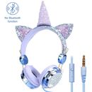 Unicorn Kids Wired Headphones With Microphone 3.5mm Jack