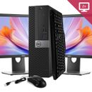 Dell Desktop Computer PC i7, up to 64GB RAM, 4TB SSD, 24" LCDs, Windows 11 or 10
