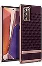 Caseology Parallax Kompatibel mit Samsung Galaxy Note 20 Hülle Stylisch Burgundy 3D Muster und PC Rahmen Stoßfest Modische Handyhülle Schutzhülle Case für Samsung Galaxy Note 20 - Burgundy