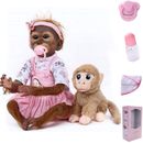 20'' Reborn Dolls Monkey Soft Vinyl Silicone Realistic Newborn Baby Toddler Gift