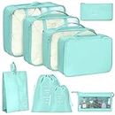 8 Set Packing Cubes for Travel, Travel Luggage Packing Organizers, Travel Accessories Large Toiletries Bag for Clothes Shoes Cosmetics Toiletries (Blue)