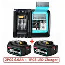 NEW With LCD Charger Rechargeable Battery 18 V 6000mAh Lithium ion for Makita 18v Battery 6Ah BL1815