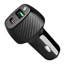 ZEBRONICS CC48 Car Charger with 48 Watts Rapid Charge, Dual Output Ports (USB + Type C PD), Compact Design, Built in Protections, LED Indicator