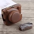 HUMEI Hu M Full Body Camera PU Leather Case Bag with Strap for Panasonic LUMIX LX100(Black) (Color : Coffee)
