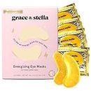Under Eye Mask - Reduce Dark Circles, Puffy Eyes, Undereye Bags, Wrinkles - Gel Under Eye Patches, Vegan Cruelty-Free Self Care by grace and stella (24 Pairs, Gold)
