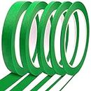 DOAY 5 Rolls Pinstripe Tape - Masking Tape 1/16", 1/8", 1/4", 1/2", 3/4" - Thin Painters Masking Automotive Tape for DIY, Car, Auto, Paint, Art, Tumblers (Green)