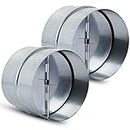 MIVIDE 2Pack 4 inch Backdraft Damper Duct, One Way Airflow Ducting Insert for Ducting in Range Hoods, Bathrooms Fans and kitchen Fan