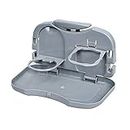 SEMAPHORE Car Meal Plate & Cup Holder Tray/Car Backseat Food Tray with Bottle Cup Holder/Travel Dining Tray Grey for Skodda Yeti