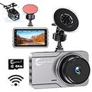 Diamond Lark Car Dash Camera Built-in WiFi, 2K Front and 1080P Rear Dual Dash Cam,Dashcam with 64G SD Card,3'' IPS Screen,170°Wide Angle,HD Night Vision,WDR,24H Parking Monitor,Loop Recording,G-Sensor