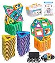 FAOKZE Magnetic Building Blocks 52 Pezzi, Giocattoli da 3-10 anni ragazzo, Set di blocchi magnetici, compleanno dei bambini.