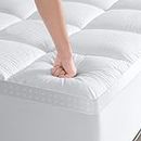 MEROUS King Mattress Topper Pillow Top 900GSM Extra Thick Ultra Soft & Breathable Mattress Pad Cover for Back Pain with 8-21 Inch Deep Pocket 3D Overfilled Down Alternative Filling(White,King)