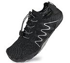 BenSorts Mens Womens Quick Dry Water Shoes Breathable Water Outdoor Sports Barefoot Camping Sneakers Black Women Size 9 Men Size 8