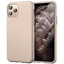 JETech Silicone Case for iPhone 11 Pro Max 6.5-Inch, Silky-Soft Touch Full-Body Protective Phone Case, Shockproof Cover with Microfiber Lining (Gold)