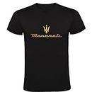 Genérico T-shirt Fan Maserati - Cadeau pour les automobilistes - Logo Or, Noir , L