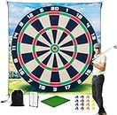 Golf Game Set, Golf Chip Game Set, Dart Pattern Golf Game Mat with 16 Golf Balls, Casual Golf Game, Office Home Hallway, Indoor and Outdoor Golf Game for Adults and Kids