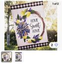 Style Selections House Flag  28" x 44" - “Home Sweet Home” With Lemon Wreath NEW