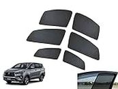 Auto Pearl Black Z Window Plug-in Half Sun Shades Car Curtain for Innova Crysta (2021-2022) (Set of 6) Color Black