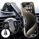 VANMASS 2024 BEST Car Phone Holder [Upgraded Suction & Clip] Rotatable Universal Mobile Phone Mount Dashboard Windscreen Vent Cradle Van Automobile Accessories for iPhone 15 Pro Max 14 13 12 8 Samsung