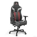 EUREKA ERGONOMIC Gaming Chair, Computer Gamer Chair with Lumbar Support, High Back Office Chair 4.7in Seat Thicker Cushion, Official Blast Competition Chair Python II, Ergonomic Chair（Red）