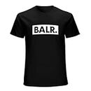 Balr Fan Tee Mens Casual Tee Clothing Soft Cotton Streetwear Shirt Black Short-Sleeve T-Shirt Black S