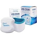 Val-Clean Sachets & Denture Bath - 12 Sachets 1 Years Supply Valplast Flexible Denture Cleaner (Blue)