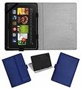 Acm Leather Flip Flap Case Compatible with Kindle Fire Hd 7 2012 2nd Gen Tablet Cover Magnetic Closure Stand Blue
