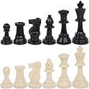 Juegoal Plastic Chess Pieces Only, 32 Pieces Each Chessmen Pieces, 3.75 Inch King Figures Chess Game Pawns Figurine Pieces, Replacement of Missing Piece