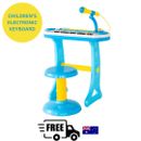Children's Electronic Keyboard with Stand (Blue) Musical Instrument Toy AUS