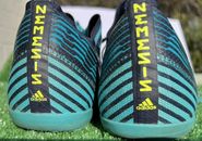 Adidas Nemeziz Mens US 12 Teal/Black Indoor Soccer Futsal NonMarking Shoes Boots