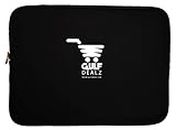 GulfDealz Basics 15.6 inch Messenger Laptop Bag/Sleeve Case, Thick Foam Polyester Fabric, Protective Case, Compatible with All Brands -Black