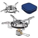 Camping Gas Stove Portable Single Burner 2800W Mini Pocket One-Piece Gas Burner Backpacking Cooking Folding Stove Camping Cookware for Picnic Camping Trekking Fishing Outdoor Activities