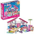 MEGA Barbie Malibu House Building Set with 303 Bricks and Special Pieces, Accessories and 2 Micro-Dolls, Toy Gift Set for Ages 5 and up