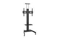 Zipp Heavy Duty Full Motion Swivel Floor Stand TV Trolley with Brackets for 32" inch to 70” LED, LCD and Plasma TV for VESA Sizes 100 x 100 Upto 600 x 400 mm (Tv Trolley 2 Shelves)