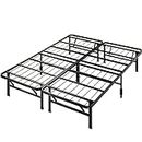 Zinus Smartbase Double Bed Base Frame /Foldable Premium Metal Heavy Duty Steel/Under Bed Storage/Folding Bedroom Furniture, Black