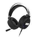 Aula S603 Wired Gaming Headset with Microphone Surround Sound, 7-Color Breathing Light | Dual USB 3.5mm Corded Volume Control Over-Ear Gaming Headphone, HD Noise Cancelling Mic for Phone PC/MAC Laptop