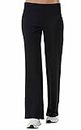 UC Ex Marks & Spencer Ladies Cotton Rich Straight Leg Yoga Joggers Womens Sport Jogging Bottoms Gym Clothes Tracksuit Casual Fitness Outdoor Plus Size Running Pants (Black, 10 (30" Regular))
