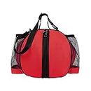 Enakshi Basketball Shoulder Bag Basketball Tote Bag for Boys Girls Accessory Durable Single Strap Red (Equipment Bags)
