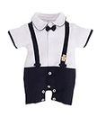 BabyGo 100% Cotton Romper/Summer clothes/Creeper/new born/infent wear/for baby Boys (6-12 Months, NAVY)
