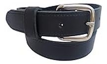 Streeze Boys Real Leather Belt. Made in UK. Children's Black Leather School Belt Sizes 14" - 30" (waist 28"-30", Black)