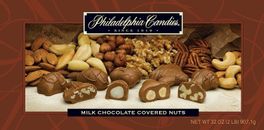 Philadelphia Candies Milk Chocolate Covered Assorted Nuts, 2 Pound Gift Box