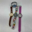 Y2K Bundle of 4 Disney Character Wrist Watches Mickey Mouse 7 Dwarves Aristocats