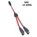 14AWG SAE Connector 1 to 2x Way Splitter Power Charger Automotive Adapter Cable