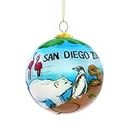 San Diego Zoo Hand-Painted Glass Ornament, Colorful Wrap-Around Wildlife Scene, Holiday Souvenir & Keepsake